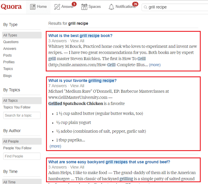 quora result
