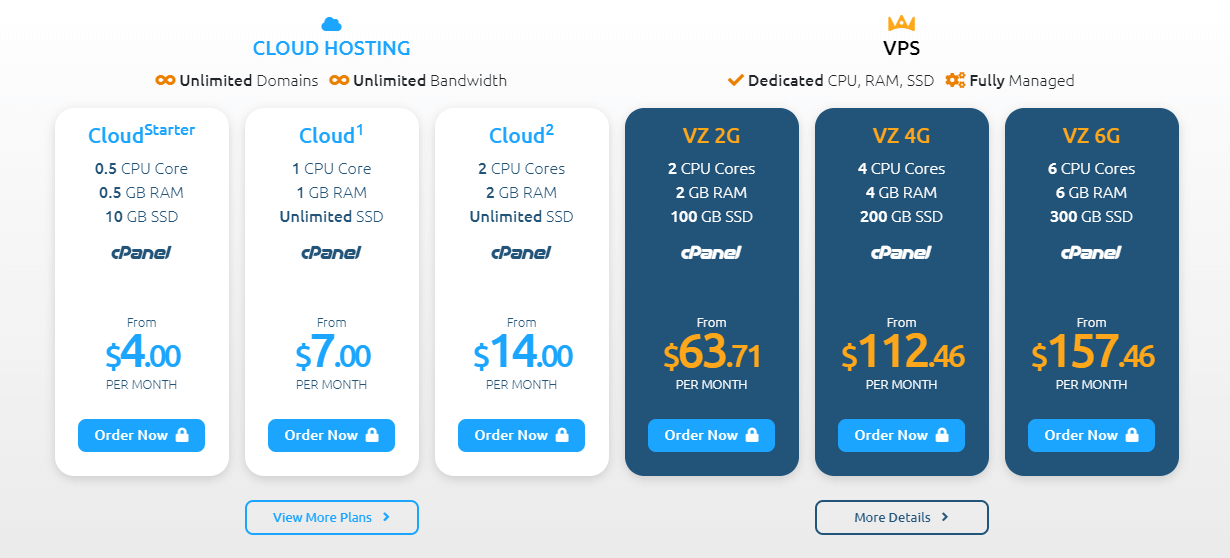 MDDHosting Hostingplans