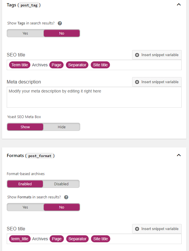 configure yoast