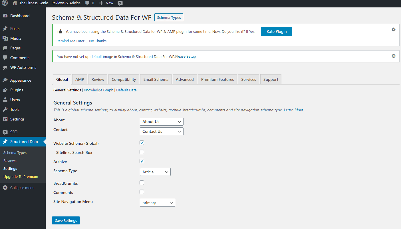 schema for wordpress